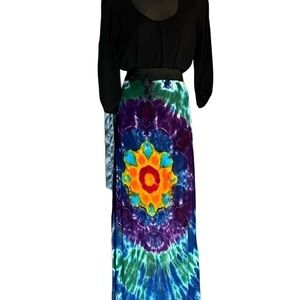 Tie Dye Flower Maxi Skirt Woman's